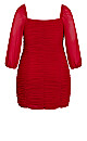 Ruched Desire Dress - love red