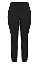 Asha Split Front Pant - black