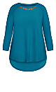 Plus Size Majestic Jewel Top - teal