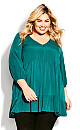 Plus Size Marissa Plain Tunic - jade