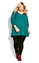 Plus Size Marissa Plain Tunic - jade