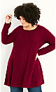 Plus Size Soft Touch Tunic - berry