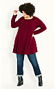 Plus Size Soft Touch Tunic - berry