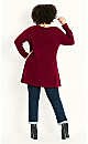 Plus Size Soft Touch Tunic - berry