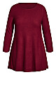 Plus Size Soft Touch Tunic - berry