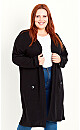 Button Cardigan - black