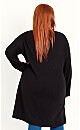 Button Cardigan - black