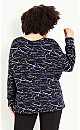 Zebra Top - navy