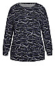 Zebra Top - navy