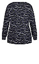 Zebra Top - navy