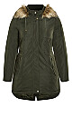 Padded Parka Coat - khaki