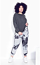 Plus Size Tie Dye Jogger - lavender