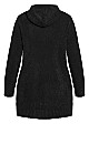 Boucle Hooded Cardigan - black