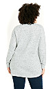 Neppy V Neck Jumper - grey