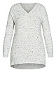 Neppy V Neck Jumper - grey