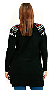 Fairisle Pop Tunic Jumper - black