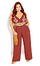 Love Embroidered Jumpsuit - bronze