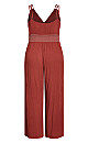 Love Embroidered Jumpsuit - bronze