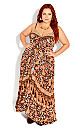 Plus Size Paisley Love Maxi Dress - black