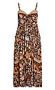 Plus Size Paisley Love Maxi Dress - black