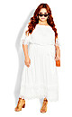 Sun Crochet Maxi Dress - ivory