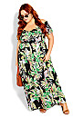 Samira Floral Maxi Dress - black