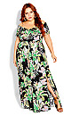 Samira Floral Maxi Dress - black