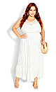 Tiered Crochet Maxi Dress - ivory