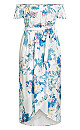 Kiku Floral Maxi Dress - blue