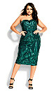 Sequin Sofia Dress - emerald