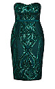 Sequin Sofia Dress - emerald