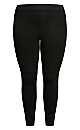 Plus Size True Panels Jegging - black