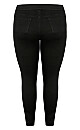 Plus Size True Panels Jegging - black