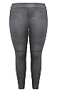 Plus Size True Panels Jegging - gray