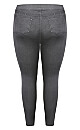 Plus Size True Panels Jegging - gray