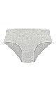 Fashion Cotton High Cut Brief - gray marle