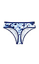 Cotton Print Thong - navy tie dye