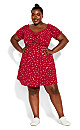 Rain Mini Dress - red daisy