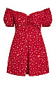 Rain Mini Dress - red daisy