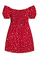 Rain Mini Dress - red daisy