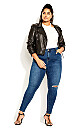 Plus Size Asha Spirit Crop Jean - mid denim