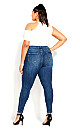 Plus Size Asha Spirit Crop Jean - mid denim