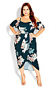 Emerald Floral Dress - emerald