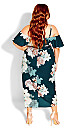 Emerald Floral Dress - emerald