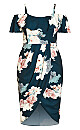 Emerald Floral Dress - emerald