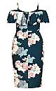 Emerald Floral Dress - emerald