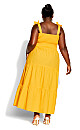 Shirred Love Maxi Dress - yellow