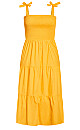 Shirred Love Maxi Dress - yellow