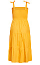 Shirred Love Maxi Dress - yellow