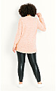 Neppy V Neck Sweater - coral